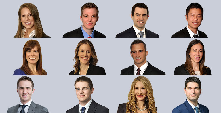 Headshots of the listed new partners and counsel members