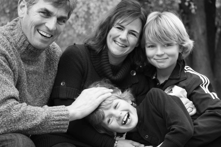 Geoff Taber, Jacquie Taber, and their sons Scott and Andrew