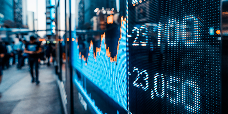 Display stock market numbers