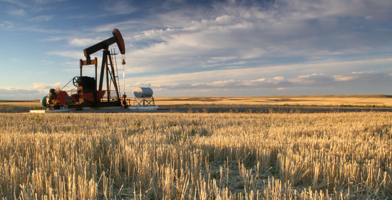 prairie pumpjack in alberta