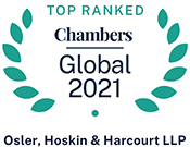 Top Ranked: Chambers Global 2021 - Osler