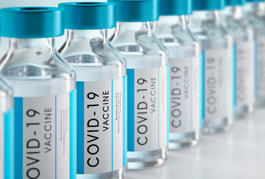 Viles of COVID-19 Vaccines in a production line