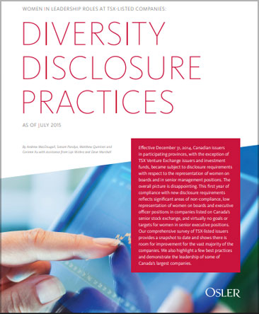 2015 Diversity Disclosure Practices