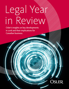 Legal Year in Review 2016 - Visit https://legalyearinreview.ca/