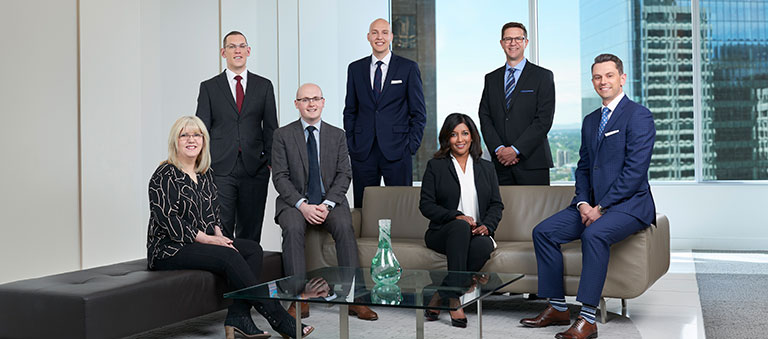 Western Canada Real Estate Team. Back row: Bryce Kustra, Daniel Jachna, Robert Housman. Front row: Lynn Van Mierlo, Allan Morgan, Bavia Bisetty, Riley Whitlock. Not pictured: Nelson Medeiros.