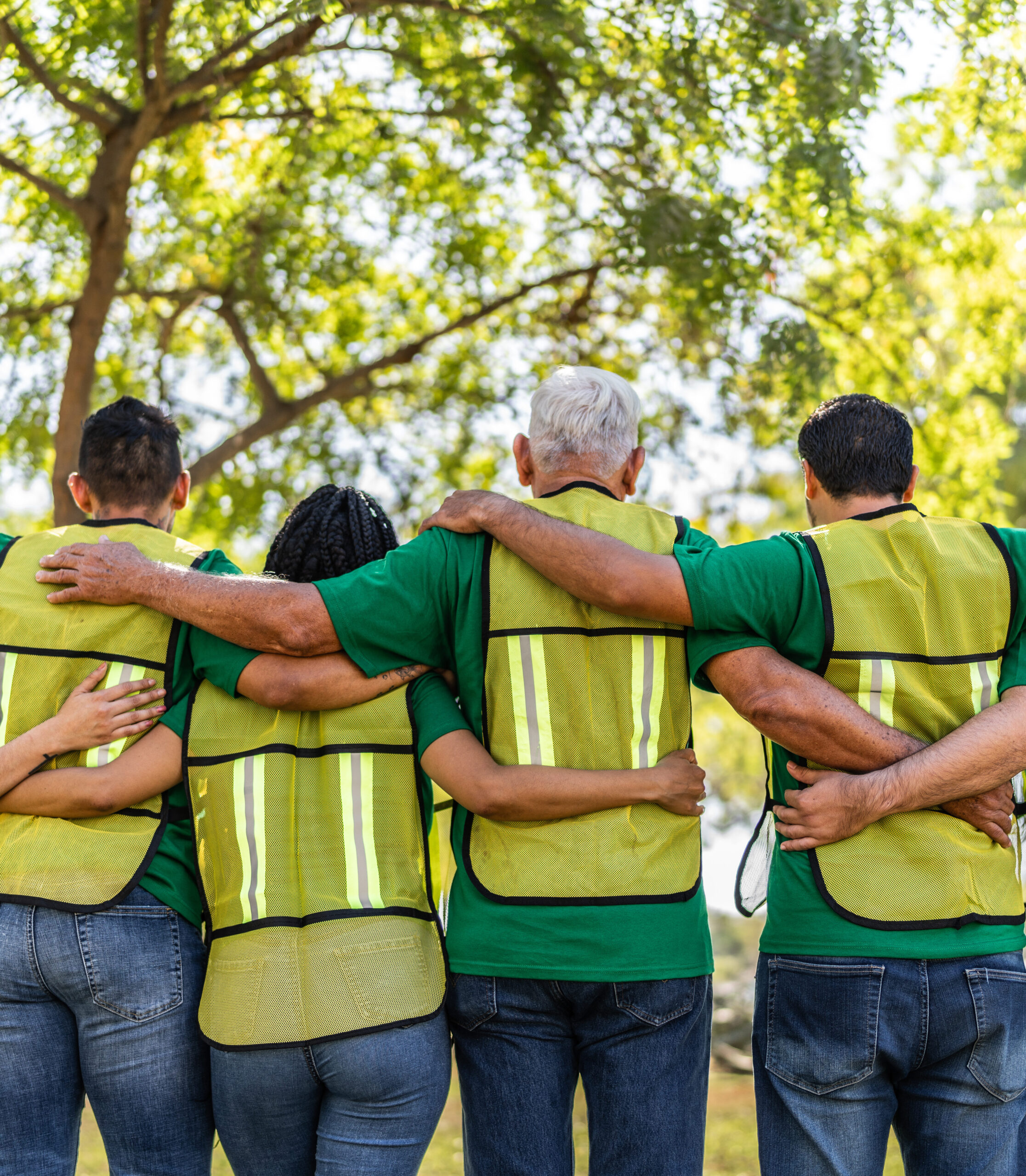 Recyclers embraced on public park